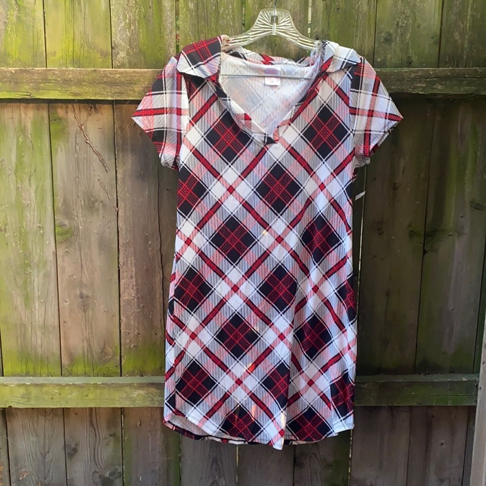 No Boundaries checkered dress sz. XL NWT